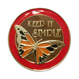 Keep it Simple Butterfly Recovery Medallion with Serenity Prayer