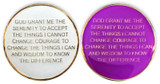 A Day at a Time Praying Hands Medallion in purple or white