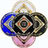 Anniversary NA Style Tri-Plate Medallions-Bulk Anniversary NA Style Tri-Plate Medallions-Bulk