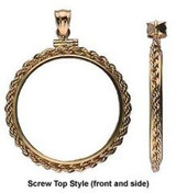 Recovery Coin Holder Bezel Pendants with Bail