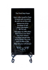 Glass Recovery Prayer Plaques with Easel