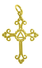 AA Symbol Set in an Open Cross 14k or Sterling