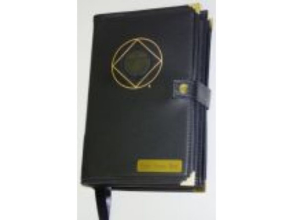 Custom NA Genuine Leather Deluxe Double Book Cover-Black or Burgundy