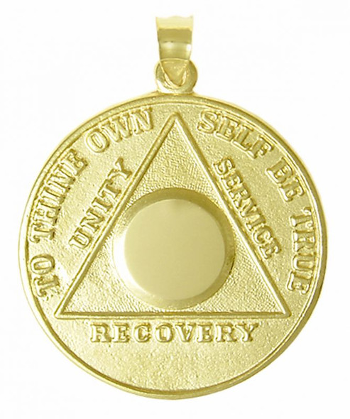 AA Precious Metal Coin Pendant in 14k 10k or Sterling