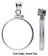 Recovery Coin Holder Bezel Pendants with Bail