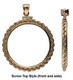 Recovery Coin Holder Bezel Pendants with Bail