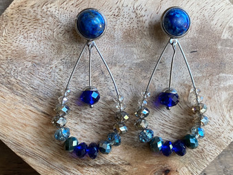 Lapis Lazuli Chandelier Earrings