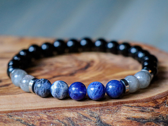 Adventurous - Sodalite & Black Onyx Bracelet