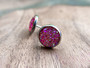 Cute Pink Druzy Earrings