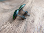 Forest Green Druzy Earrings