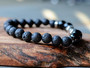 Rise and Grind - Dumbbell, Black Onyx & Lava Stone Bracelet