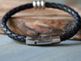 Trio Black Leather Bracelet 