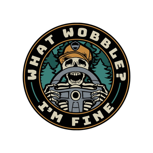 What Wobble Metal Jeep Badge *Web Only