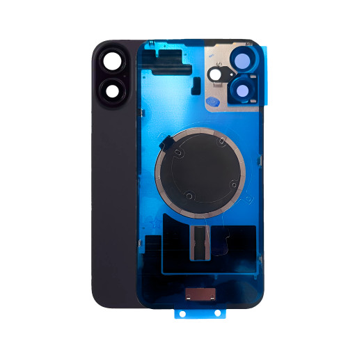 iPhone 16 Plus - Black klapka tylna z dużymi oczkami + oczka aparatu + magnesy