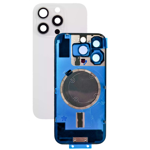 iPhone 16 Pro - White klapka tylna + szybka aparatu + magnesy
