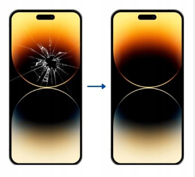 WYMIANA SZYBKI WYŚWIETLACZA LCD ZBITA SZYBKA IPHONE 14 PRO MAX GWARANCJA