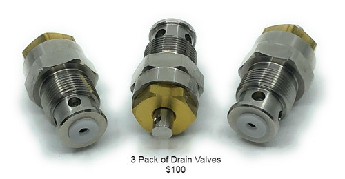 ASP Drain valve Compatible to Graco 235014 - 3 Pack