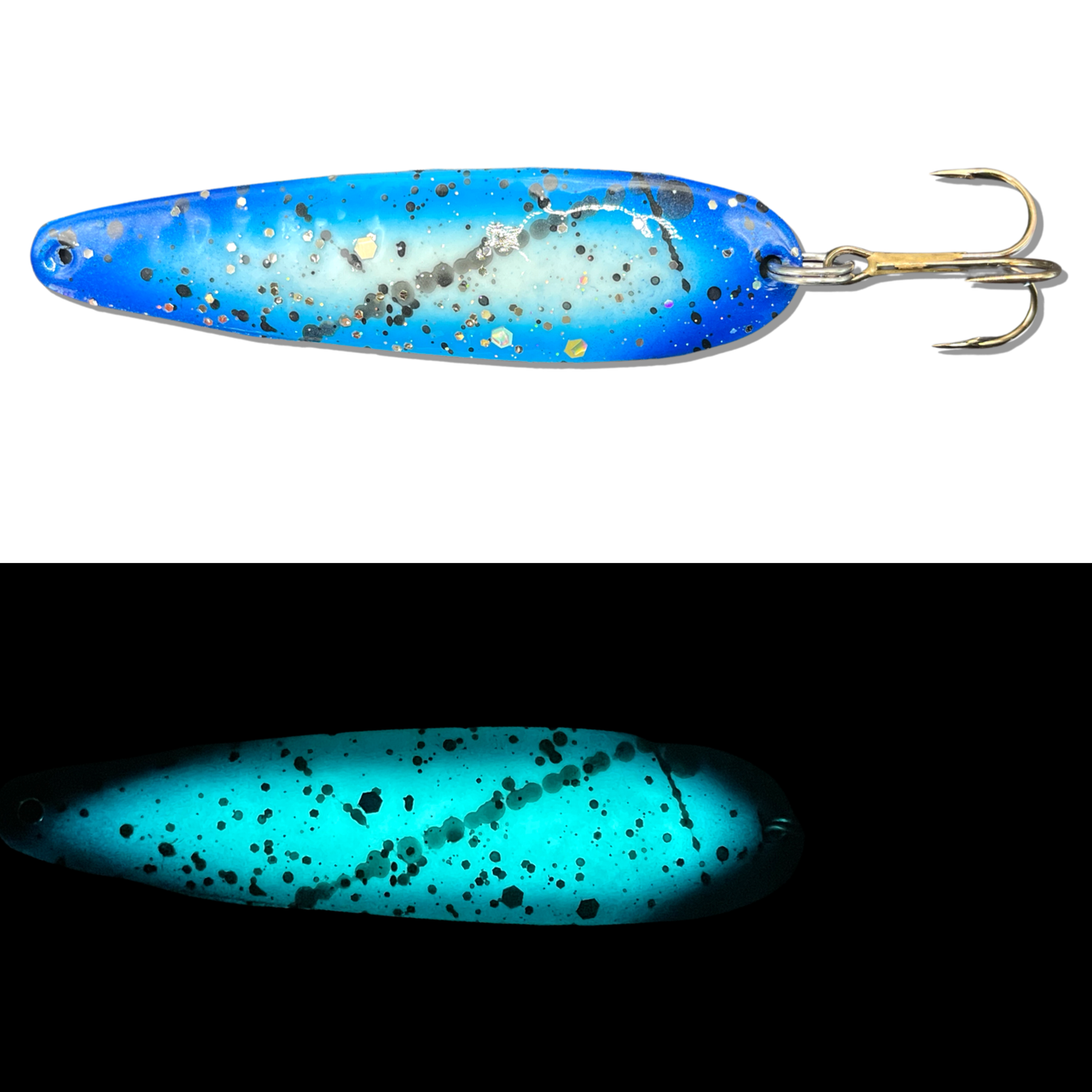 4 3/4 Magnum Trolling Spoon Half Ladder Hyper Vis Lure Tape –