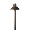 Modern 8-inch flare top pathway fixture in dark bronze finish showcasing conical shade with outward-flared design and smooth cylindrical stem. Premium exterior hardware with classic flare profile perfect for multi-unit property landscape illumination 