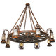 Wagon Wheel Chandeliers