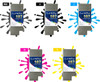 FastPlot Compatible Ink Cartridge Replacement for Canon 680, 685, 780 , 785 Set of 5