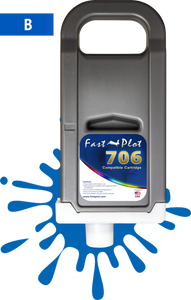 FastPlot Compatible Ink Cartridge Replacement for Canon 706 _  Blue