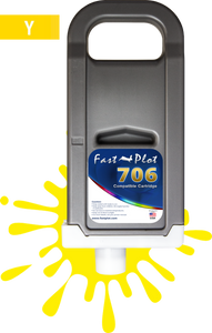 FastPlot Compatible Ink Cartridge Replacement for Canon 706 _  Yellow