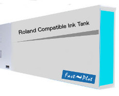 FastPlot Compatible Ink Cartridge Replacement for Roland Solvent Printers - Cyan 440ml