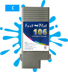 FastPlot Compatible Ink Cartridge Replacement for Canon 106 color Cyan