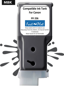 FastPlot Compatible Ink Cartridge Replacement for Canon 206 color  Matte Black