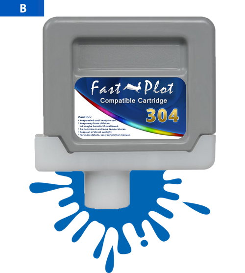 FastPlot Compatible Ink Cartridge Replacement for Canon 304 - Blue