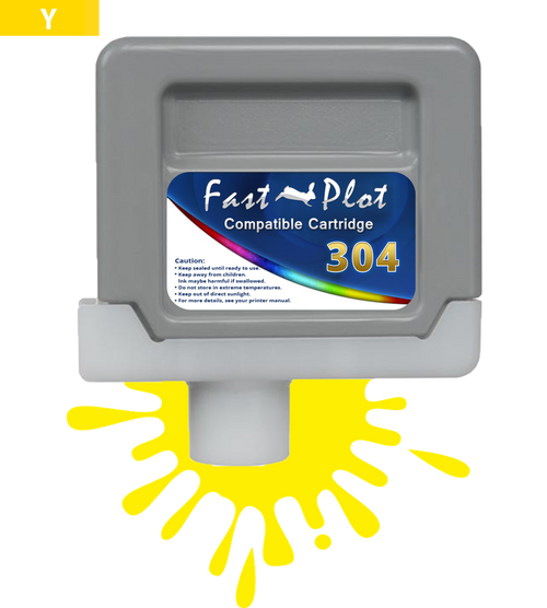 FastPlot Compatible Ink Cartridge Replacement for Canon 304 - Yellow