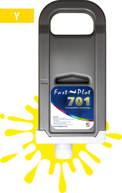 FastPlot Compatible Ink Cartridge Replacement for Canon 701 - Yellow