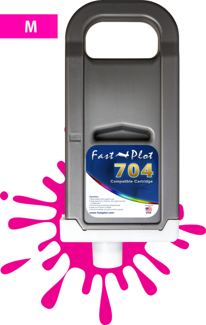FastPlot Compatible Ink Cartridge Replacement for Canon 704 - Magenta
