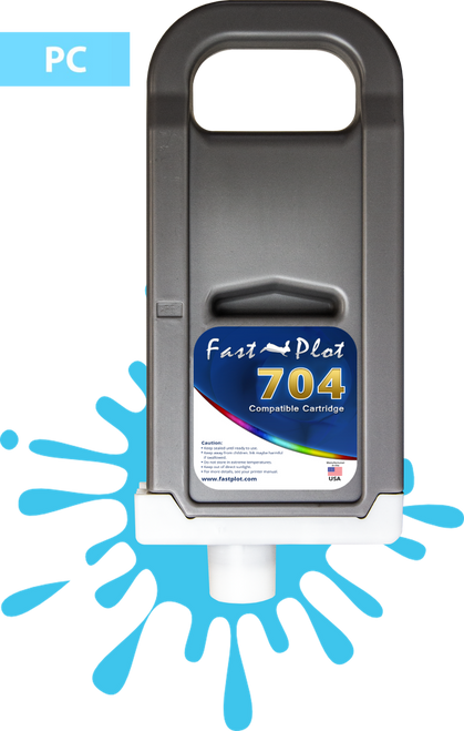 FastPlot Compatible Ink Cartridge Replacement for Canon 704 - Photo Cyan