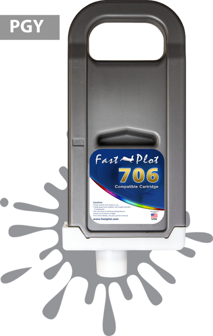 FastPlot Compatible Ink Cartridge Replacement for Canon 706 _  Photo Gray