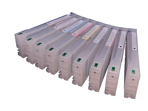 FastPlot Refillable Ink Cartridge Replacement for Epson 7890 / 9890 (T6361-9) Set of 9