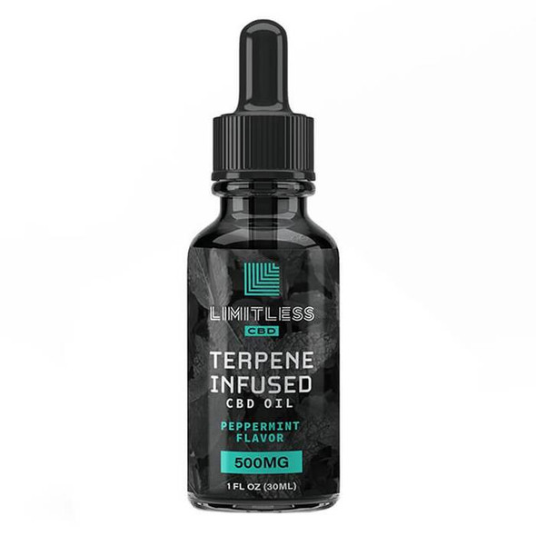 Limitless CBD - CBD Tincture - Terpene Infused Oil Peppermint Flavor - 500mg-2500mg
