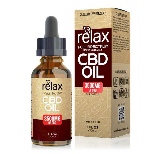 Relax CBD - CBD Tincture - Relax Full Spectrum CBD Oil - 3500mg
