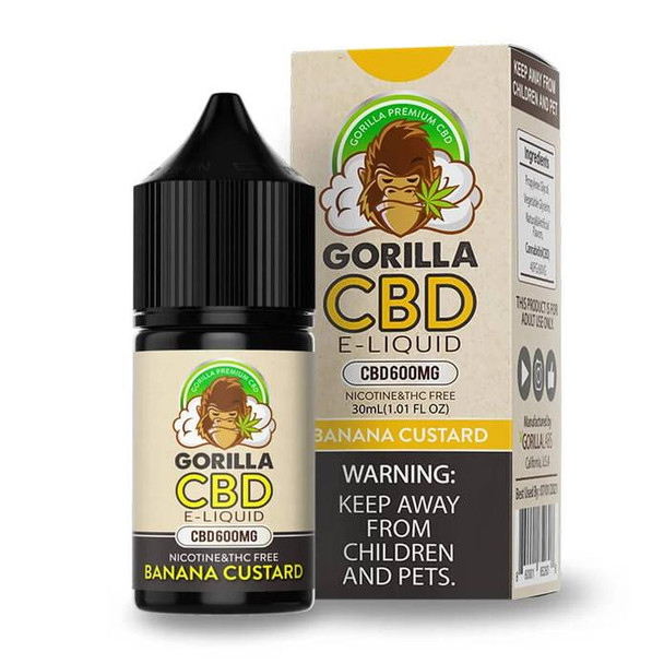 Gorilla CBD - CBD Vape Juice - Banana Custard - 600mg-1200mg