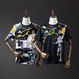 2-Piece Real Madrid White/Black Marvel Special 25/26 Jersey's