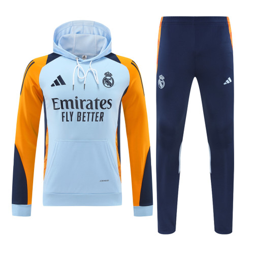Real Madrid Silver Hoodie Track Suit