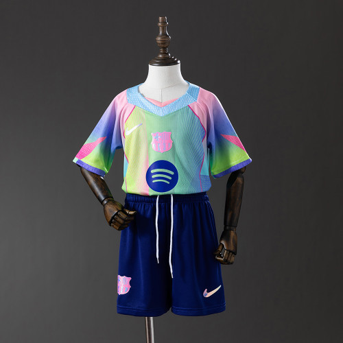 Kids FC Barcelona 25/26 Neon Fusion Edition Jersey