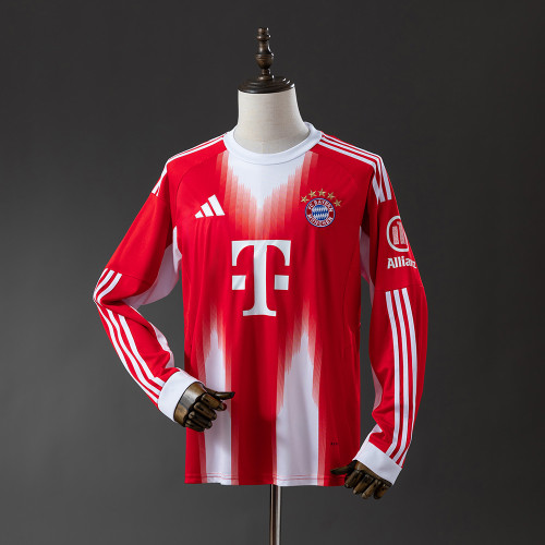 Long Sleeve Bayern Munich 25/26 Home Jersey