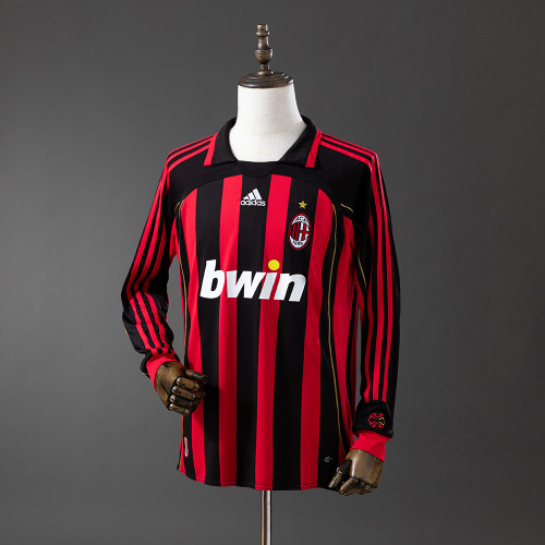 Retro AC Milan 06/07 Long Sleeve Home Jersey