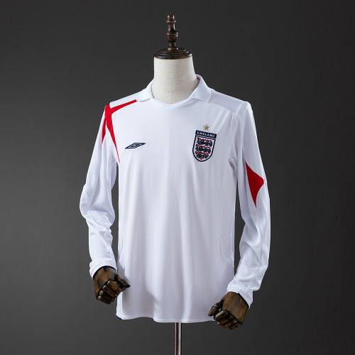 Retro England 2006 Long Sleeve Home Jersey