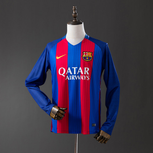 Retro FC Barcelona 16/17 Long Sleeve Home Jersey