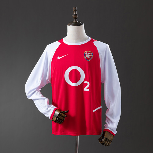 Retro Arsenal 2002 Long Sleeve Home Jersey