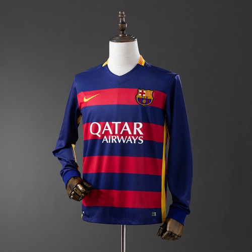 Retro FC Barcelona 15/16 Long Sleeve Home Jersey