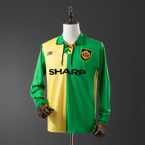 Retro Manchester United 1992  Long Sleeve Away Jersey